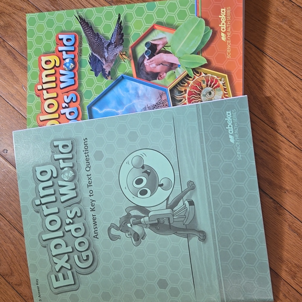 NWT Homeschool ABEKA Grade 3 EXploring Gods World Answer KEY AND Text Book